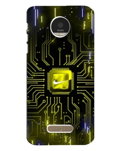 Чехол для Motorola MOTO Z Play с картинкой «Nike — золотая искра»