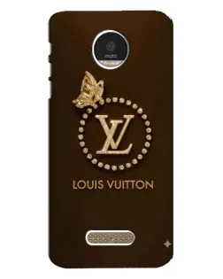 Чехол для Motorola MOTO Z Play с картинкой «LV — золотая печать»
