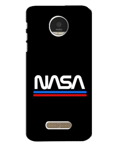 Чехол для Motorola MOTO Z Play с картинкой «NASA — классика Red Blue»
