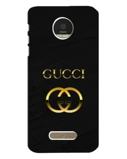 Чехол для Motorola MOTO Z Play с картинкой «Золотой логотип Gucci»