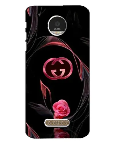 Чехол для Motorola MOTO Z Play с картинкой «Gucci — неоновая роза»