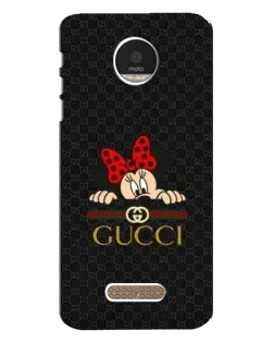 Чехол для Motorola MOTO Z Play с картинкой «Минни Маус Gucci — черный»
