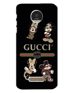 Чохол для Motorola MOTO Z Play з картинкою «Gucci — герої Disney та монограма»