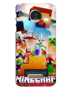 Чехол для Motorola MOTO Z Play с картинкой «Minecraft герои игры»