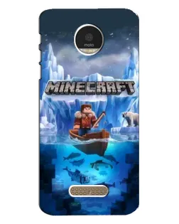 Чехол для Motorola MOTO Z Play с картинкой «Minecraft ледяной мир»