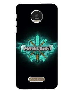 Чехол для Motorola MOTO Z Play с картинкой «Minecraft Diamond лого»