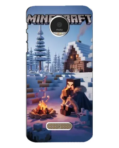 Чехол для Motorola MOTO Z Play с картинкой «Зимний Minecraft»