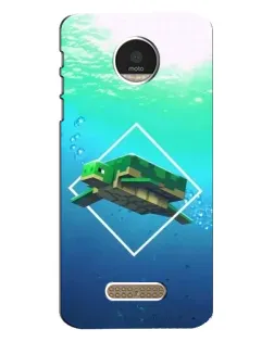 Чехол для Motorola MOTO Z Play с картинкой «Черепаха Minecraft»