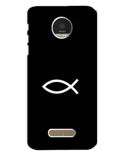 Чехол для Motorola MOTO Z Play с картинкой «Символ рыбы Jesus»
