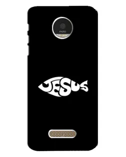 Чехол для Motorola MOTO Z Play с картинкой «Рыба Jesus»