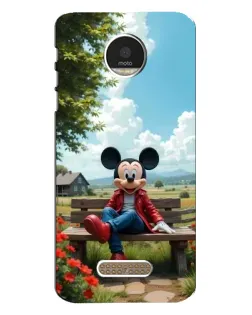 Чехол для Motorola MOTO Z Play с картинкой «Микки на скамейке»