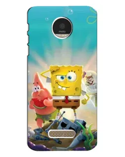 Чехол для Motorola MOTO Z Play с картинкой «Спанч Боб победитель»