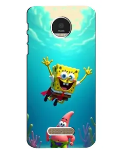 Чехол для Motorola MOTO Z Play с картинкой «Спанч Боб под водой»
