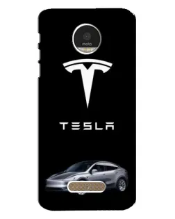 Чехол для Motorola MOTO Z Play с картинкой «Tesla Model Y»