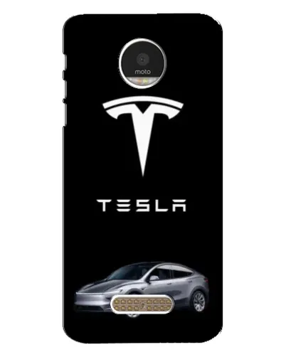 Чехол для Motorola MOTO Z Play с картинкой «Tesla Model Y»