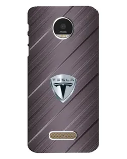 Чехол для Motorola MOTO Z Play с картинкой «Металлическая текстура Tesla»