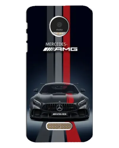 Чехол для Motorola MOTO Z Play с картинкой «Mercedes — белый карбон»
