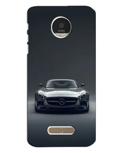 Чехол для Motorola MOTO Z Play с картинкой «Mercedes на черном»