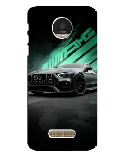 Чехол для Motorola MOTO Z Play с картинкой «Темный Mercedes AMG»
