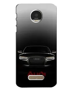 Чехол для Motorola MOTO Z Play с картинкой «Audi — градиентный контур»