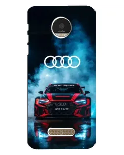 Чехол для Motorola MOTO Z Play с картинкой «Audi Sport — неон»