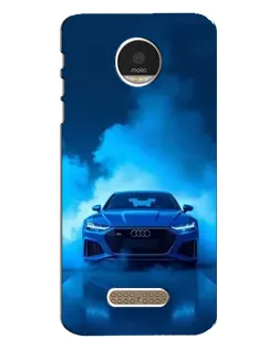 Чехол для Motorola MOTO Z Play с картинкой «Audi — голубая энергия»