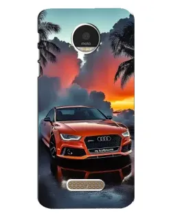 Чехол для Motorola MOTO Z Play с картинкой «Audi — закат»