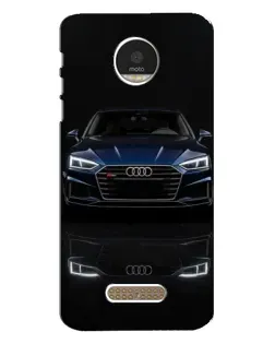 Чехол для Motorola MOTO Z Play с картинкой «Audi — ночное отражение»