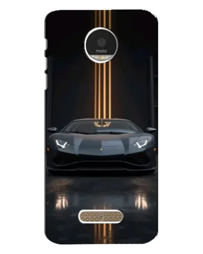 Чехол для Motorola MOTO Z Play с картинкой «Lamborghini золотые линии»
