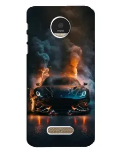 Чехол для Motorola MOTO Z Play с картинкой «Lamborghini дымная эстетика»