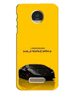 Чехол для Motorola MOTO Z Play с картинкой «Lamborghini Huracan черный»