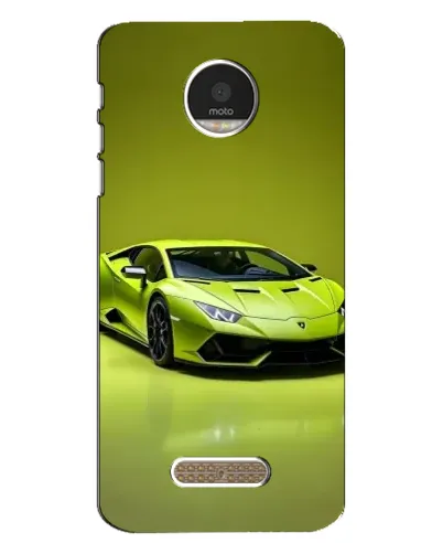 Чехол для Motorola MOTO Z Play с картинкой «Салатовый Lamborghini Huracan»