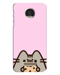 Чохол для Motorola MOTO Z Play з картинкою «Pusheen та печиво»