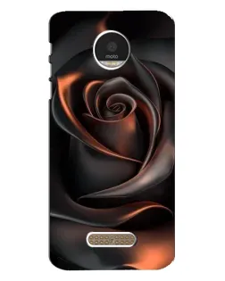 Чехол для Motorola MOTO Z Play с картинкой «Шелковая черная роза»