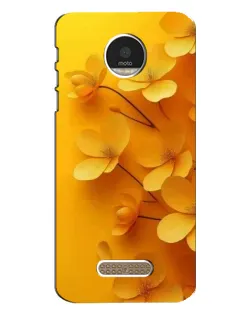 Чехол для Motorola MOTO Z Play с картинкой «Золотые лепестки»