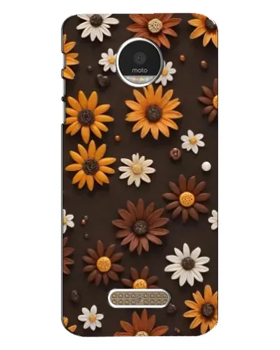 Чехол для Motorola MOTO Z Play с картинкой «Узор из маленьких подсолнухов»