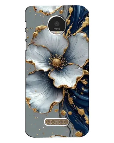 Чохол для Motorola MOTO Z Play з картинкою «Біла квітка та золотий флюїд» Чохол для Motorola MOTO Z Play з картинкою «Біла квітка та золотий флюїд»
