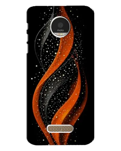 Чехол для Motorola MOTO Z Play с картинкой «Огненная звездная волна»