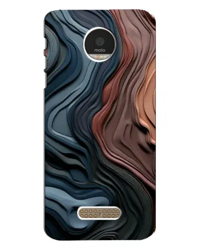 Чехол для Motorola MOTO Z Play с картинкой «Цветные волны каньона»