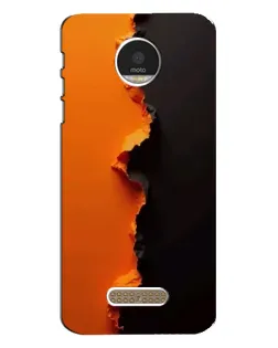 Чехол для Motorola MOTO Z Play с картинкой «Оранжевый разлом»