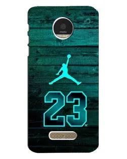 Чехол для Motorola MOTO Z с картинкой «Jordan Cyan 23»
