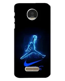 Чехол для Motorola MOTO Z с картинкой «Jordan Neon Blue»