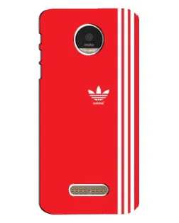 Чехол для Motorola MOTO Z с картинкой «Красный минимализм Adidas»