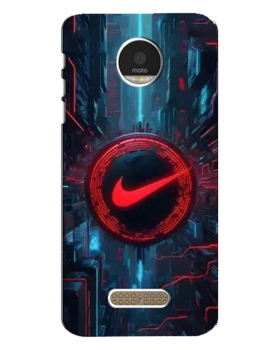 Чехол для Motorola MOTO Z с картинкой «Техногенный стиль Nike»