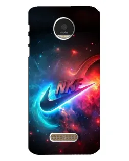 Чехол для Motorola MOTO Z с картинкой «Огненный логотип Nike»