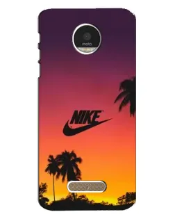 Чехол для Motorola MOTO Z с картинкой «Nike на закате солнца»