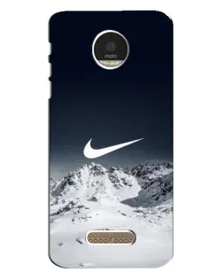 Чехол для Motorola MOTO Z с картинкой «Nike — зимние горы»