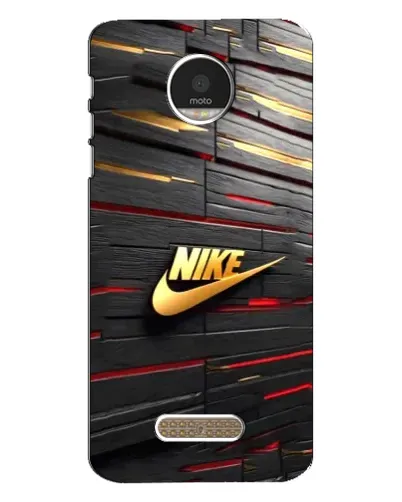 Чехол для Motorola MOTO Z с картинкой «Золотой Nike на металле»