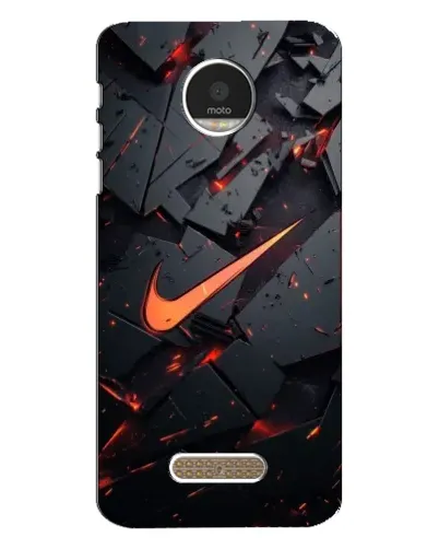 Чехол для Motorola MOTO Z с картинкой «Nike — эффект разломов»