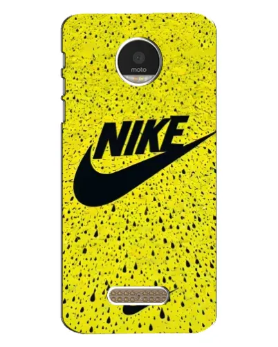 Чехол для Motorola MOTO Z с картинкой «Желтый текстурный Nike»